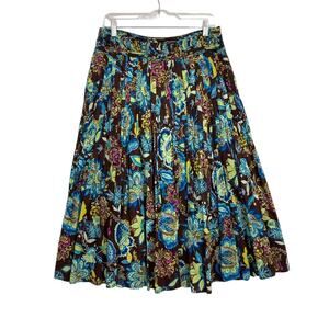 i.e. Maxi Skirt Womens Size 6 Brown A-line Long Floral Print Peasant Boho Rodeo